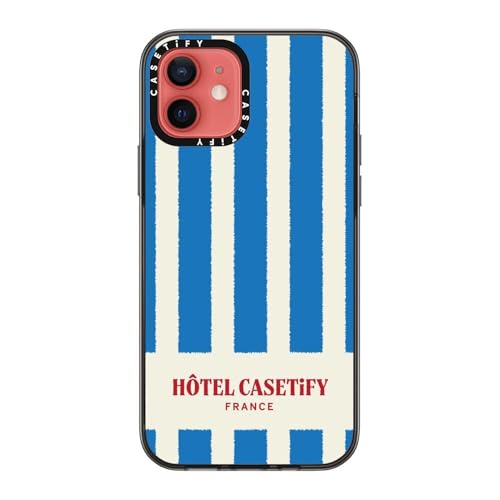 Coque compacte iPhone 12 CASETiFY noire transparente style Resort