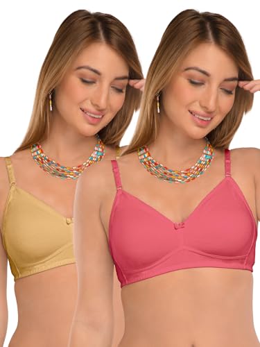 Image of DAISY DEE Women's Girls Cotton Non-Padded Wirefree Seamless Full Coverage Comfortfit Everyday Use T-Shirt Bra - NDSZN