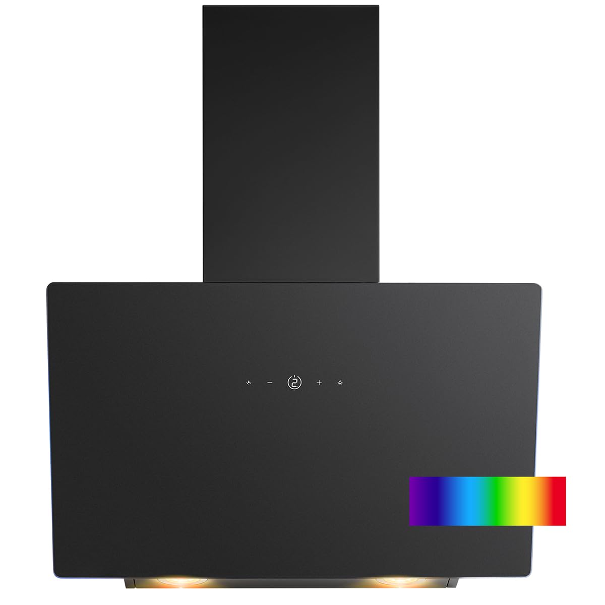 Bomann Dunstabzugshaube 60cm, bunte Beleuchtung, Abzugshaube 60cm Umluft & Abluft, leise Kopffreihaube, inkl. Montage-Material, Dunstabzugshaube Umluft Abluft DU 7611 G