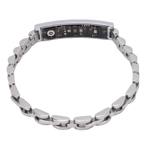 ASHATA Smart Stylish Armband, Wearable Activity und Fitness Tracker f&uuml;r Multi Sport Modus, Bluetooth V5.1 Fitness Tracker Armband IP68 Water Proof, Magnetic Lading (Silver)