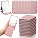 Fiwochic 12 Pcs Compact Portable Mirror Bulk Handheld Folding Pocket Makeup Mirror 4.2'' Travel Ultrathin Mirrors for Camping Home Office Sleepover Party Women Mom Party Gift (Rectangle,Pink)