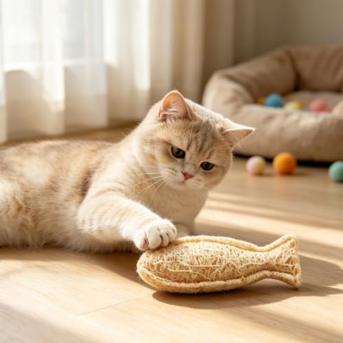 Tsynapter Ensemble de Jouets pour Chats Luffa – vue 5