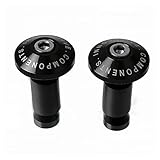 GAFITSEP Motorrad CNC Lenkergriffe Lenkerenden Gewichte Tipps Kappen Compatible with Su zu ki DRZ400SM DRZ 400SM DRZ400S DRZ 400 SM 2000-2015 Lenker Endkappen(Nero)