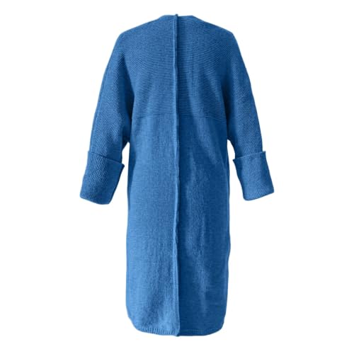 Womens Long Cardigan Sweater Knit Oversized Open Front Coat With Pockets - image 3
