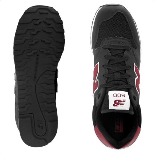 TENIS NEW BALANCE 500V2 MASCULINO BLACK/CRIMSON, Calçados Masculinos, PRETO/VERMELHO ESCURO, 40
