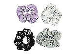 Happie Hare Soccer Sport Hair Scrunchies 4 Pack Cotton Elastic Hair Bands Scrunchy Hair Ties Ropes Scrunchie for Women or Girls Hair Accessories Coach Gif