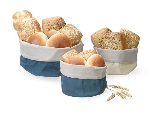 Cesta de pan redonda HENDI beis ø150mm panera pequeña para mesa comedor en pack 5