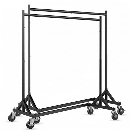 HOKEEPER Clothes Rack, Z Rack Hold 500LBS Clothing Rack Black, 2 Packs