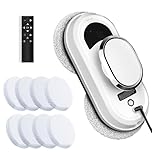 SAILESI Window Cleaner Robot, 5600Pa Strong Suction Window Automatic Cleaning Robot, Smart Path Planning, Powerful Dual Spinning Mop, Remote Control, Dual Safety Protection for Effortless Cleaning