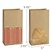 SHOPDAY 100 Pack Brown Kraft Paper Lunch Bags, 4lb Capacity, 5x2.95x9.45 Inches, Fold Top, Disposable, Brown