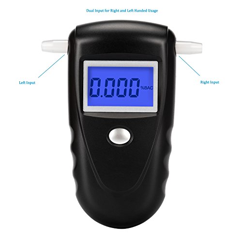 Professional Digital Breathalyzer, Portable Breath Alcohol Tester With 10 Mouthpieces #TOP4