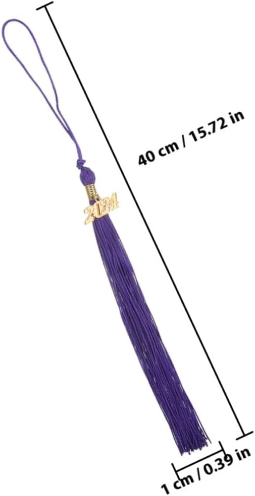 8pcs Purple Graduation Cap Tassels Accessories Hanging Ornaments for Academic Caps Ceremony Decoration Graduate Supplies