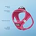 Best Pet Supplies Voyager Step-in Air Harness - All Weather Mesh, Reflective, No Pull Harness for Dogs, Cats - Secure with Hook & Loop Fastener, Buckle, Double D-Rings - Fuchsia, L