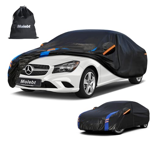 Image of Custom Fit Car Cover for Mercedes Benz CLA Class CLA180 200 250 35 45 Sedan (2013-2026), Waterproof All Weather Outdoor Auto Cover with Driver Door Zipper & Mirror Pockets, UV /Snow Protection