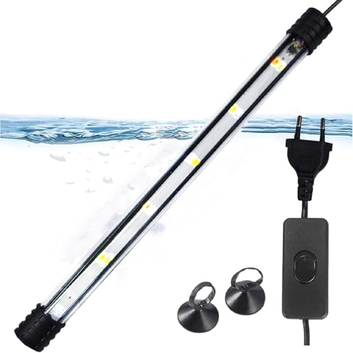 GERUI T4 Éclairage d'aquarium 4 W 3 modes Couleur réglable Économie d'énergie Double rangée Lampe LED de qualité supérieure Convient pour les réservoirs de 30 à 40 cm