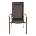 OUTLIV. Alpha Gartenstuhl mit Teak-Armlehnen Anthrazit