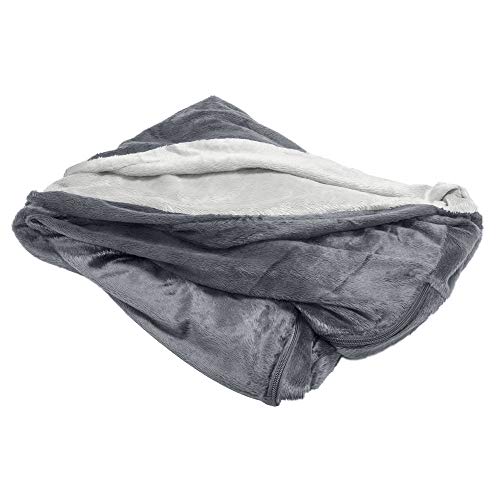 Furhaven Replacement Dog Bed Cover Microvelvet Snuggery, Machine Washable - Silver, 26-Inch #TOP17
