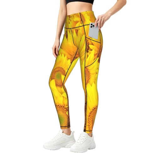 Pantalones de yoga para mujer elásticos que no se transparentan y llevan bolsillos funcionales