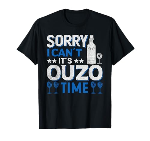 Greek Ouzo Liquor Greek Beer Ouzo Lover Ouzo Drink T-Shirt
