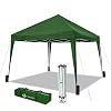 VOUNOT Partytent Opvouwbaar 3x3m, Easy Up Paviljoen, Pop Up Tuintent, UV-bescherming 50+, Groen