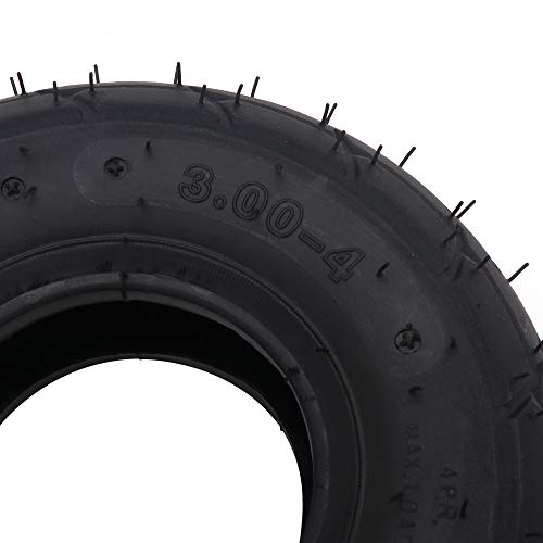 AnXin 3.00-4 schlauchlose Vakuumreifen für Razor E300 Scooter, Pocket Rocket, Motorrad, Utility Dolly, Sackkarre, 3,00 x 4 Reifen