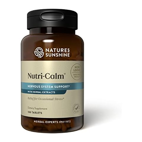 Nature's Sunshine Nutri-Calm- Herbal Stress Relief Supplement for Natural Anxiety Relief, Mood Support and Boost, Nervous System Support, Sleep Aid 100 Count Cover