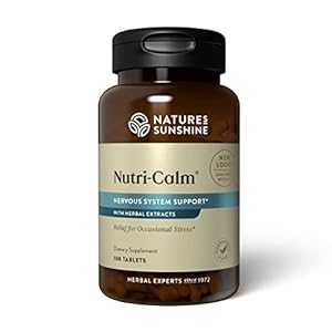 Nature’s Sunshine Nutri-Calm- Herbal Stress Relief Supplement for Natural Relief, Mood Support and Boost, Nervous System Support – 100 Count