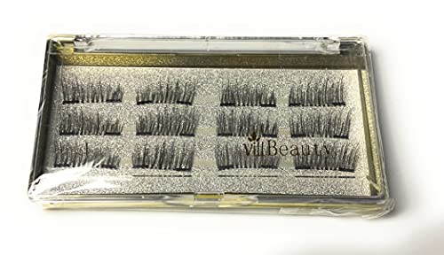 12 PCS Magnetic Eyelashes, 3D dual Magnetic Eyelashes, Ultra Thin, Natural Look, Upgrade Fiber and Reusable Magnetic Eyelashes, best Magnetic Eyelashes for 2018