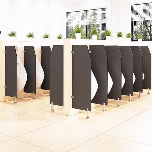 Mampara de urinario de pie para baño público con panel divisor resistente 2