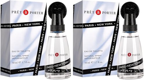 Pret A Porter Eau De Toilette Spray para Mujer - 50 ml. (Paquete de 2)