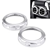 Acouto 2PCS Silver Rear Air Vent Trim Sticker Outlet Trim For Land Rover Discovery 4 lr4 2009-2016