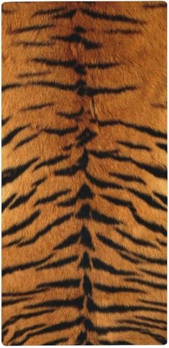 タオル タイガー柄 虎柄 動物柄 フェイスタオル 38X78cm 長め 大判 ハンドタオル サンゴフリース 耐久性 ふわふわ ソフト 柔らか肌触り 肌に優しい やわらか 軽い 薄手 乾きやすい 抗菌防臭 家庭用、温泉、砂浜、スポーツなどにも最適 部屋の雰囲