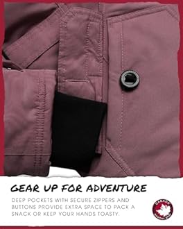 CANADA WEATHER GEAR Women's Winter Coat - Stadium Parka Jacket, Fur Trim Hood (S-3XL)