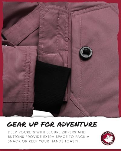 CANADA WEATHER GEAR Women's Winter Coat - Stadium Parka Jacket, Fur Trim Hood (S-3XL)