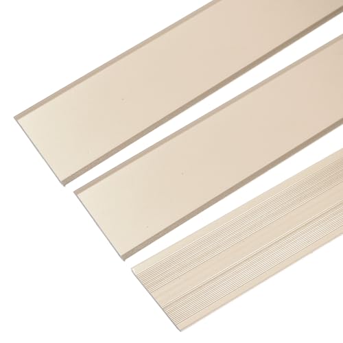 Jointure de lames de stratifié carrelage avec la bande de transition alu Quarkzman or