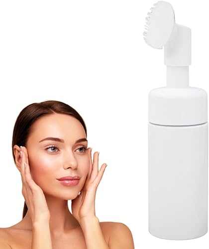Frasco Pump Espuma Escovinha de Limpeza Facial Massageadora Skin Care Silicone 100ml