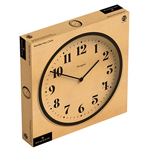 Newgate® Number Four Modern Wall Clock - Small Wall Clocks - Round Clock - Kitchen Clock - Clocks For Living Room - Office Clock - Contemporary Case - Minimalist Dial (Stone) #TOP6