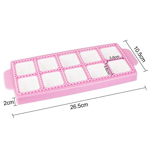 Foto von CODIRATO Ravioli Form, PP-Kunststoff, Rosa, Rechteckig, 26.5 x 10.5 cm, 10 Stück
