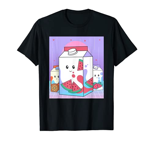 Süßer Milkshake Kawaii japanischer Anime Otaku Milchshake Karton T-Shirt