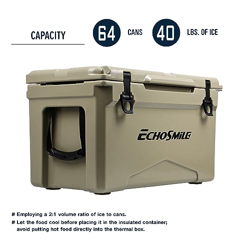 Image of EchoSmile 25 /30 /35 /40 /60 /75 Quart Rotomolded Cooler, Built to Stand up to The Rigors of The Journey