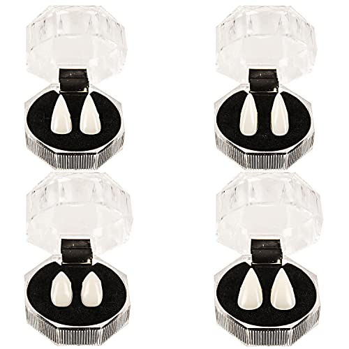 AOVNA 4 Pairs Halloween Vampire Teeth Vampire Fangs Fake Dentures Vampire Costume Accessories
