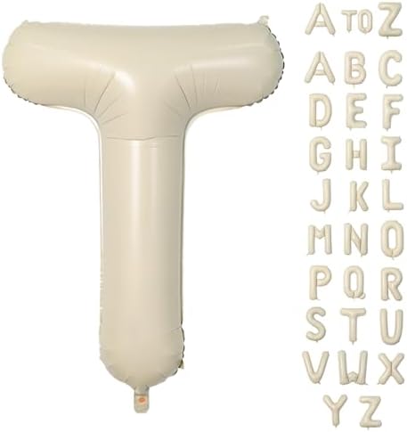 40 Inch Cream Number 8 Balloon, Beige Large 8th Birthday Balloons, Digital 8 Cream White Giant 8 Foil Balloon Helium for Boys Girls 8th Birthday Decorations Anniversary Baby Shower Party Decorations