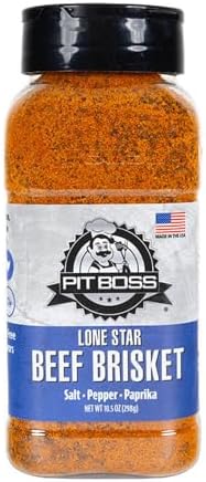 Pit Boss Lone Star Beef & Brisket Rub | Salt Pepper Paprika Blend | Grill Spices for Beef, Pork, and Chicken | Gluten Free, Preservative Free, No MSG, No Artificial Flavors