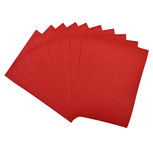 Image of OON Craft Sheet A4 Red Color 10pcs Felt Sheet (Red)