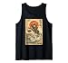 Samurai Cat Riding Shark | Ukiyo-e Art, Samurai Cat Tank Top