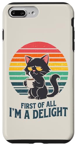 I'm A Delight Grumpy Coffee ���[�j���O �J�t�F�C���D�� �L �X�}�z�P�[�X iPhone 7 Plus/8 Plus �p