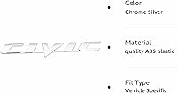 Vista 2 de Emblema de letra trasera 3D para coche de reemplazo para Civic, emblema de calcomanías de logotipo de maletero para coche, modificación de emblema