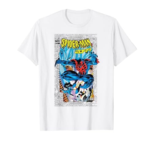 Image of Marvel Comics Spider-Man 2099 Comic Cover 90s T-Shirt, Men, White, 4X-Large