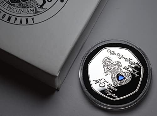 Pièce De 25e Anniversaire De Mariage En Argent .999 - Belle Médaille Commémorative En Capsule - Cadeau 25 Ans