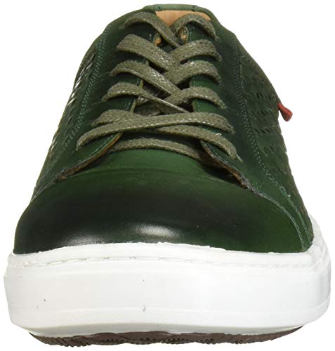 Marc Joseph New York Men's Leather Made In Brazil Luxury Lace-Up Detail Fashion Sneaker, Emerald Green Brushed Nappa/Weave, 13 M Us #TOP1